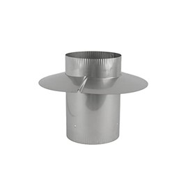Wind Cap Adapter | Mount Chimney Cap on Double or Triple Wall Pipe + Quality Constructed 26 Gauge Stainless Steel w/Galvanized Collar - FAMCO (10 inch)