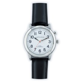 Verbalise Men’s Radio-Controlled Talking Watch, Speaks Time, Date, 8 Daily Alarms. Designed for Visually Impaired, Blind & Elderly. 2 Year warranty, UKs No1 for Quality Service and Choice. VMRC-106LBK