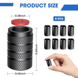 Dust Caps for Car Tyres Black 8pcs Tyre Valve Caps Aluminum Universal Wheel Cap With O Seal Ring Stem Dust Covers For Car Trucks Bikes Bicycles Motorbikes