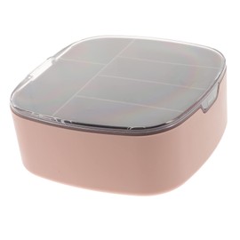 TEHAUX Cable Organizer Box with Compartments Dustproof Wire Holder for Data Cables for Use Pink High Durability Easy Access to Tidy Up Cords