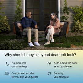 Yale Black Code Keypad Deadbolt Front Door Lock for Keyless Entry, YED210-NR-BSP