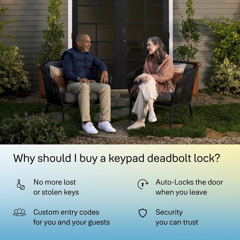 Yale Black Code Keypad Deadbolt Front Door Lock for Keyless