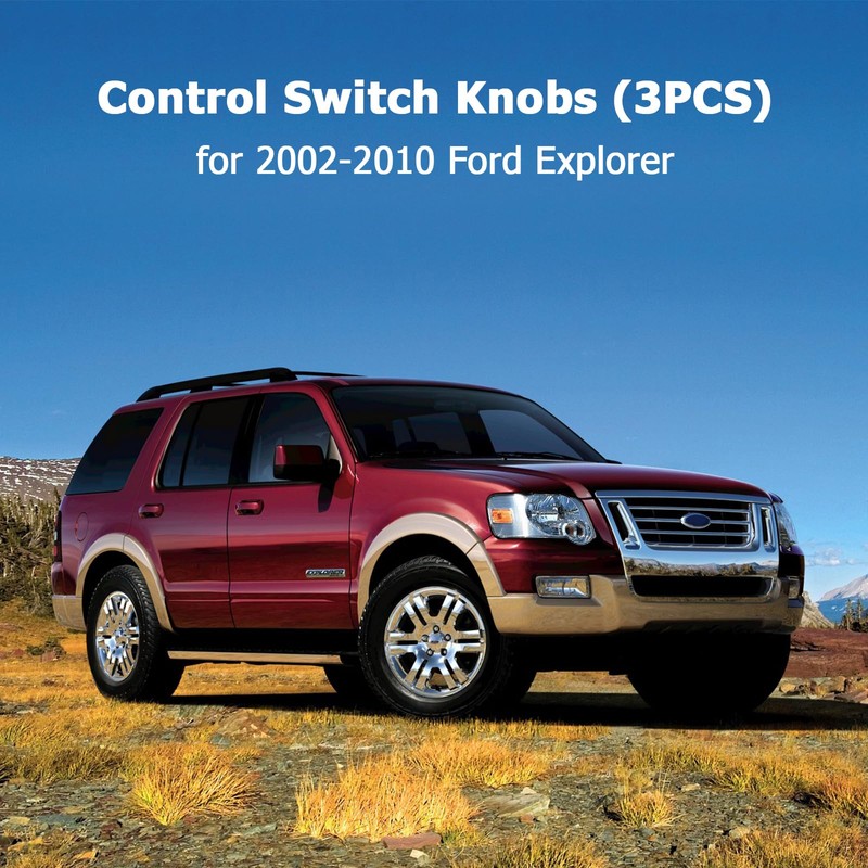 TOPINSTALL Stylish A/C Switch Knobs Compatible with 2002-2010 Ford Explorer