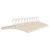 Harbour Housewares Padded Satin Clothes Hangers - White - Pack