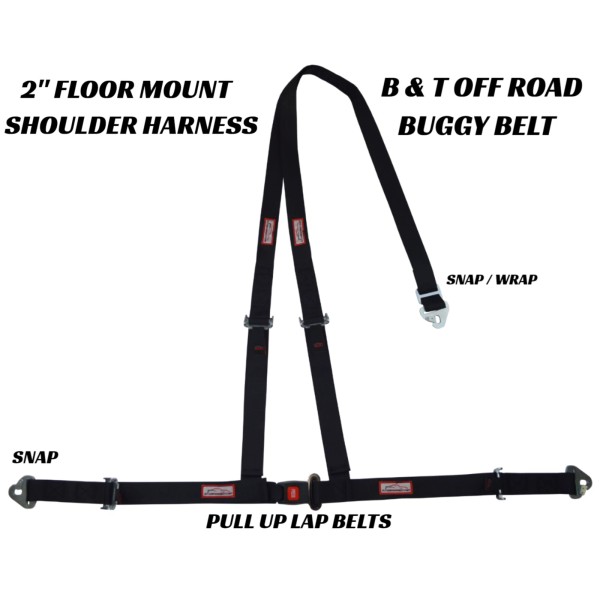 RACERDIRECT SANDRAIL 3 POINT RACE HARNESS Y FLOOR MOUNT ALL