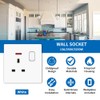 Plug Sockets Single Switched, EINNO Wall Electrical Outlets with Power