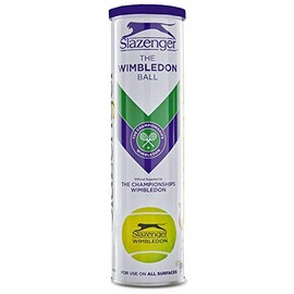 Wimbledon Slazenger Championships TENNIS BALLS 4 BALL WHITE & GOLD TIN