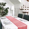 Souhgaue 6 Pieces Striped Table Runner Wedding Polyester Table Decor