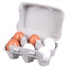 Lelin 6pcs Artificial Wooden Eggs Box Preschool Educational Kitchen Toys