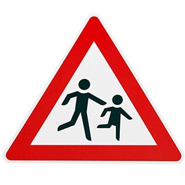 Original Traffic Sign Attention Children No. 136-20 Right Traffic Sign Signs RAL Children's Sign Warning Sign Playing Children Traffic Signs Road Sign Safety Sign Sign Danger Sign