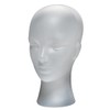 Mannequin Head Decorative Hat Stand 30 cm High White Frosted