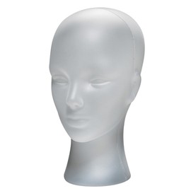 Mannequin Head Decorative Hat Stand 30 cm High White Frosted
