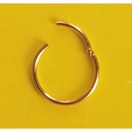 Ringe Piercing Clicker Real 585 Rose Gold Rose Gold Diameter 8 mm Intimate Helix Septum Tragus Conch Extravagant Exclusive 41001-8, Gold