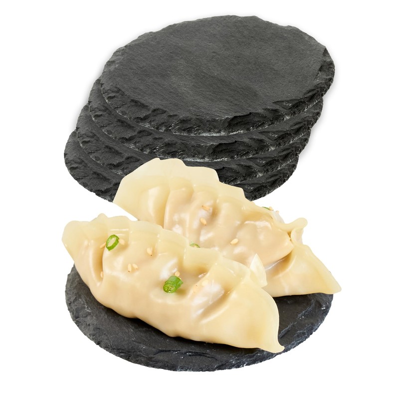 Restaurantware Round Slate Platter 10 Count 3.9 x 3.9 Inch