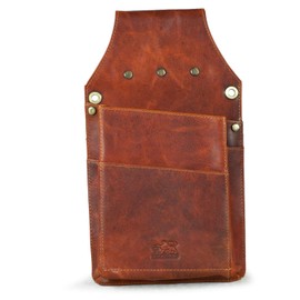Branco 79437 Professional Waiter's Holster Real Leather Various Colours Used Look, Cognac brown used look