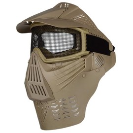 Goldenball Airsoft Tactical Face Mask w/Visor Eye & Neck Protection (Tan)