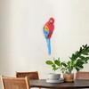 Parrot Figurine Simulation Vivid Innovative Wall Mounted Hand Painted Resin