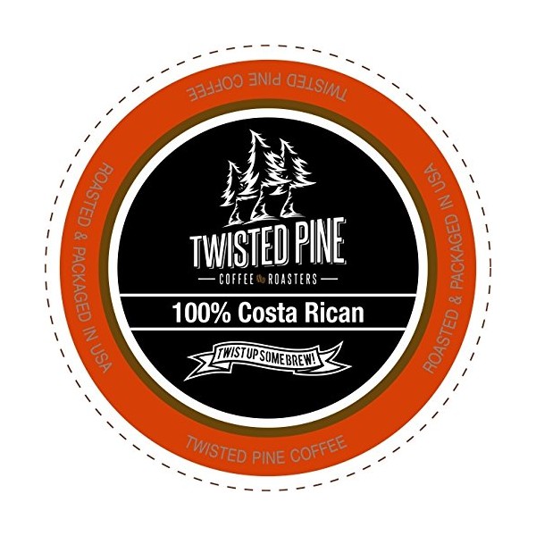 Twisted Pine Coffee 100% Costa Rican, Medium Roast, Single-Serve Cups for Keurig K-Cup Brewers, 24 Count