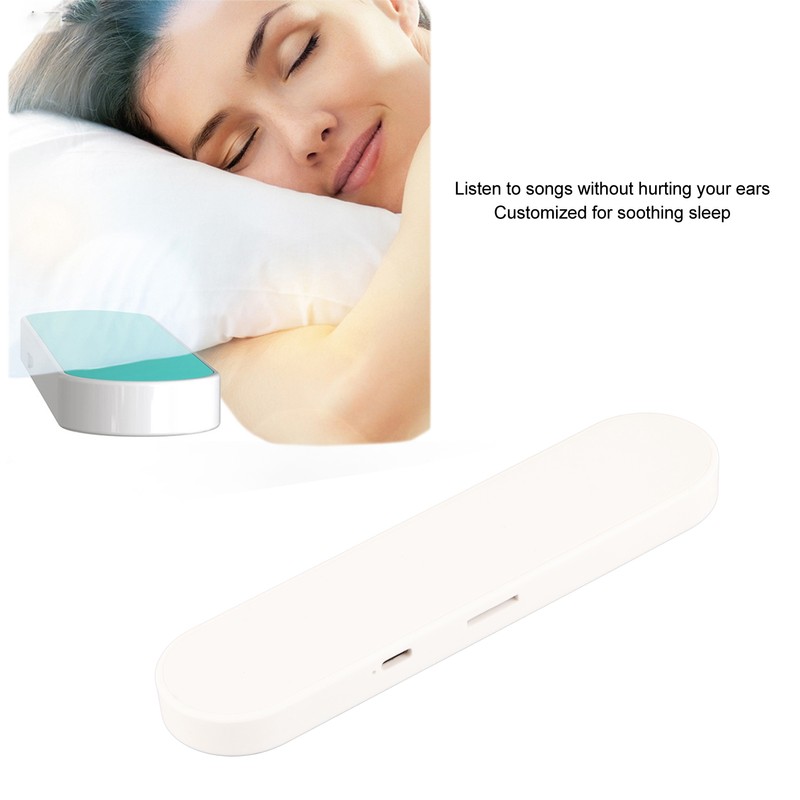 Bone Conduction Pillow Speaker Wireless Bluetooth Stereo Music Box White