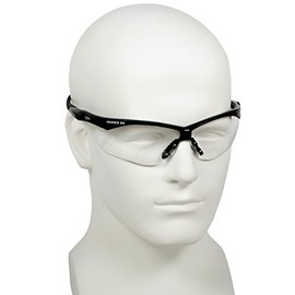 Nemesis Bifocal Safety Glasses - Black Frame 1.5 Clear Lens, Neck Cord, and Lens Cleaning Bag