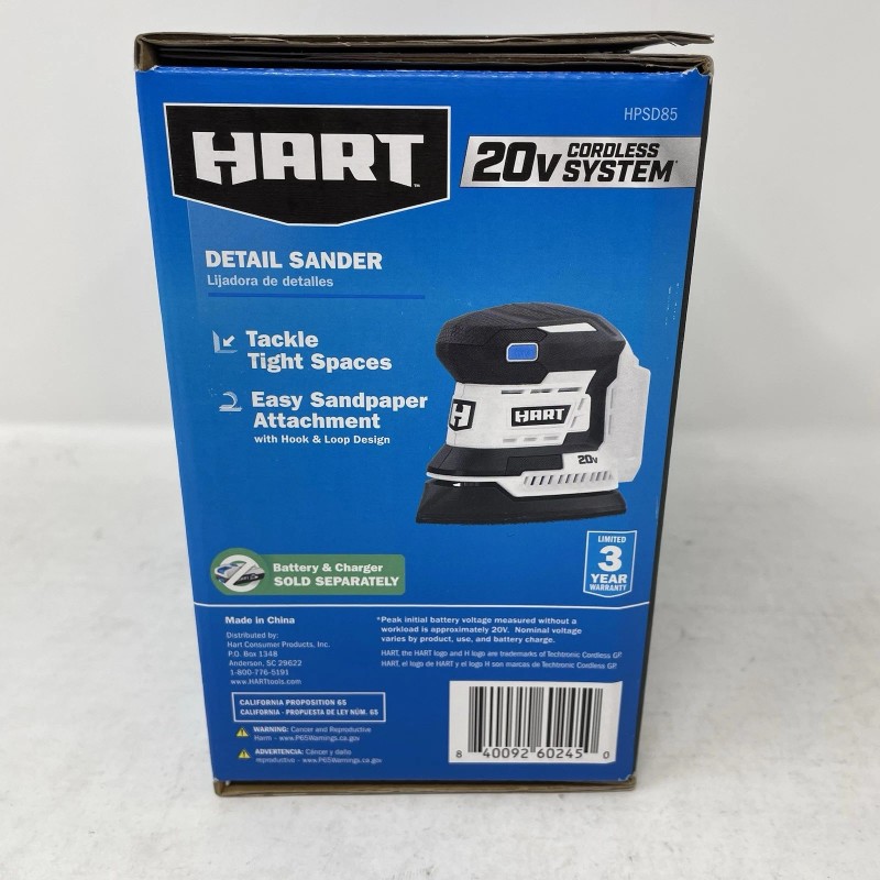 HART 20-Volt Cordless Detail Sander HPSD85 *Tool Only*