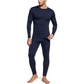 TSLA Men’s Thermal Innerwear, Cold Weather Base Layer, Moisture Absorption & Retention, Stretchable, Fall/Winter, Top and Bottom Set, Ultra-Warm Innerwear, Thermal, Fleece-Lined, Large Sizes