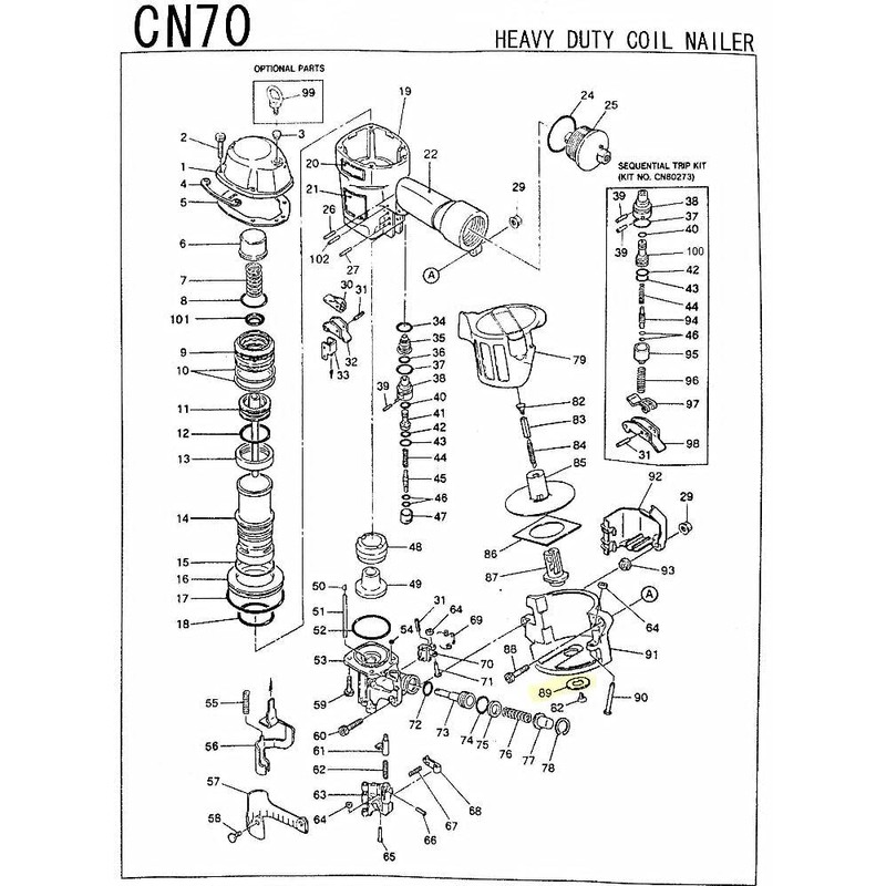 3 Rubber Washers EE39608 for Aftermarket MAX CN70 Coil Nailer