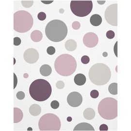 WANDfee Wall Sticker Dots I Purple Grey I Wall Sticker Wall Decoration for Children's Room Baby Room Girls Boys