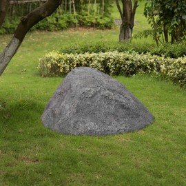 Gardenised QI004479 Outdoor Natural Artificial Round Rock Decor for Gardens, Lawns, and Landscapes - 1 Each