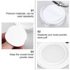 FRCOLOR Makeup Powder Puff 2pcs Plastic Empty Makeup Loose Powder