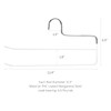 SHIMOYAMA Pants Hangers, 5 Pack, Trouser/Slack Hangers, Open Ended Double
