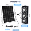 Fanspex Solar 3 Fan Kit, 25W Waterproofed Solar Powered Fans