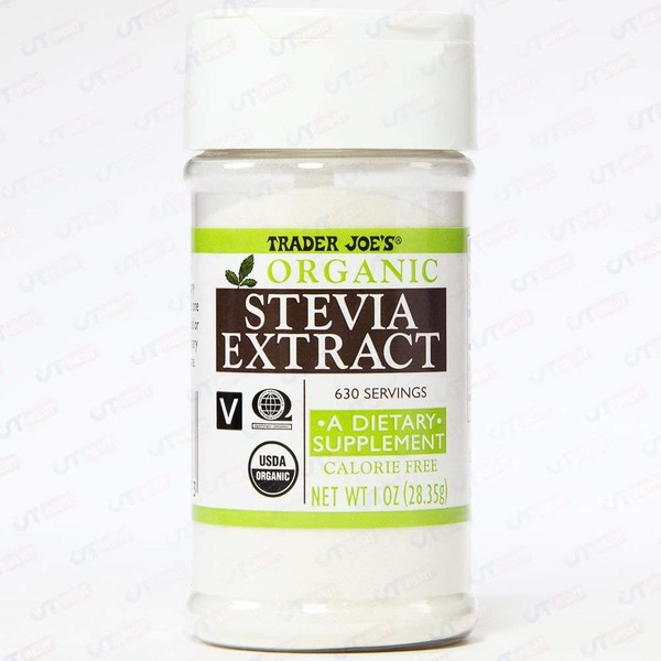 Trader Joe's ORGANIC Stevia Extract CALORIE FREE 1 OZ 630 Servings - PACK OF 4