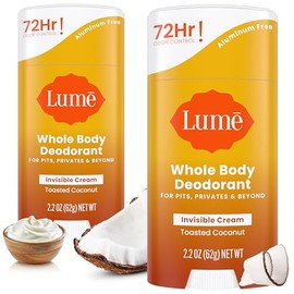 Lume Desodorante natural  axilas y partes privadas  Sin aluminio, sin bicarbonato de sodio, hipoalergnico y seguro para pieles sensibles  Paquete de  