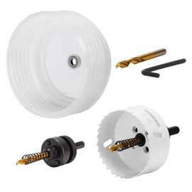 MOLLOM (3" | 76mm) HSS M42 8% cobalt BI-Metal Hole Saw with Dust Bowl,2 Pilot Drill Bits & Mandrel Smooth Cutting for PVC,Drywall,Wood,Plastic,Gypsum Board,Metal etc