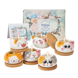 Kinforse Scented Candles Gifts for Women, Birthday Gifts for her, Presents for Women, Cat Gifts for Women, 6 Pack Novelty Gifts for Women Birthday Unique…