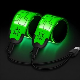 LED Armband Rechargeable, 2Pcs High Visibility Running Gear for Night