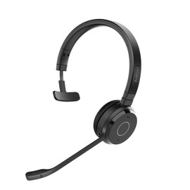 Jabra Evolve 65 TE (Third Edition) Wireless Single-Ear Headphones - Noise-Canceling Mic, 16 hr Battery Life, Dual Connectivity, MS Teams Certified, Supports Other Platforms, Black
