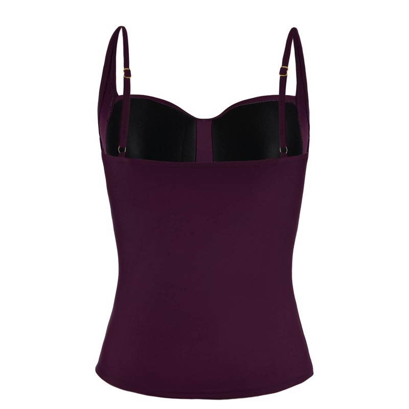 Mycoco Traje de baño acolchado para mujer, parte superior con