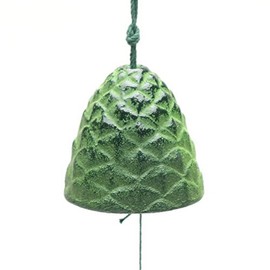 Kotobuki Iron Japanese Wind Chime, Green Pine Cone-m