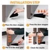 Heavy Duty Door Stopper,3 Inch High Large Adjustable Spring Door