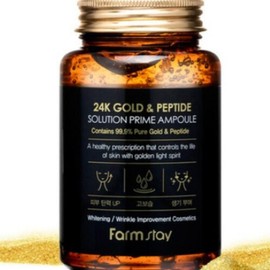 Farmstay 24K Gold Peptide Solution Prime Ampoule, 4 Pieces, 250ml / 팜스테이 24K 골드 펩타이드 솔루션 프라임 앰플, 4개, 250ml