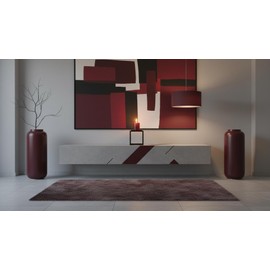 Cereria Di Giorgio Candela Cero Laccata Bordeaux 7x10 cm - 55 Ore