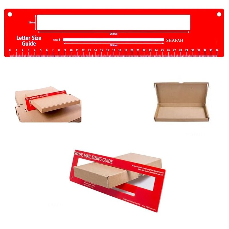 SHAFAH - Mail PPI Letter Size Guide Ruler Post Office