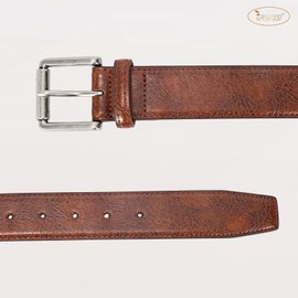 Men Belt Leather Belt for Men Dress Belt Casual Belt Men Golf Belt 1.5” Classic Work belt for Men Leather Jeans Belt JASGOOD,Coffee