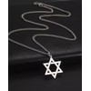 ALRNBY Star of David Pendant Necklace for Women Men Dainty