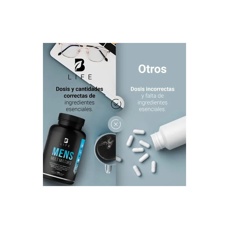 Multivitamico Para Hombre Mayor De 40 Años 180 Cáps B
