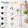 Foyohaven Stainless Steel Kitchen Tongs Set of 3, 6-11.5in Non-Slip