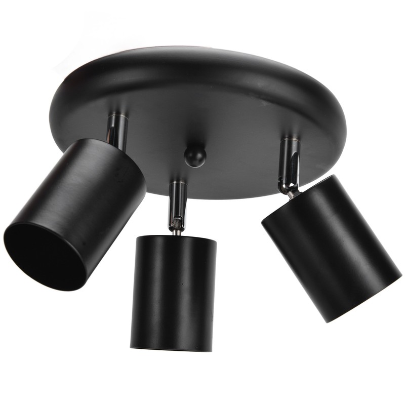 GU10 Ceiling Spotlight Holder 3 Head Rotating Lamp Base Fixture