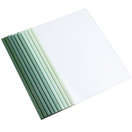 10PCS A4 Gradient Report Covers with Sliding Bar, Plastic Sliding Bar Binder Cover, Transparent Slide Binder File Folder for School Office Documents Classification, Green